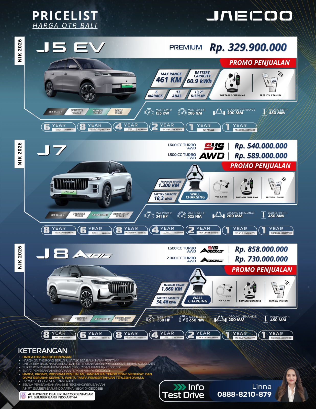 HARGA JAECOO MATARAM